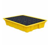 EBZFASO Modular Spill Containment Tray, Spill Containment Pallet With Drain Polyethylene(50 * 36 * 10cm)
