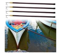 EBZFASO Telescoping boat hooks, Telescopic Boat Hook Pole Adjustable Docking Rod 4m-6m(Brown,4mx4pc)