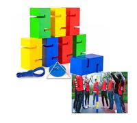 EBzvblxm Team Building Block Tower Games, Team Building Block Tower Game For 5-20 Players 5/8 PCS(8PCS)