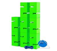 EBzvblxm Team Building Block Tower Games, Team Building Block Tower Game For Adults Community Centers Multicolor 5/8/10 Pcs(Green,5PCS)