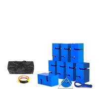 EBzvblxm Team Building Block Tower Games, Team Building Block Tower Games And Stacking Game Kit Multicolor 5/8/10 Pcs(Blue,5PCS)
