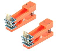 EC Buying 2Pcs 2.54mm Single Row 5Pin Test Clip Module Board Program Burning Clip 5 Pin PCB Burning Fixture Programmer Burning Clip with Dupont Wire