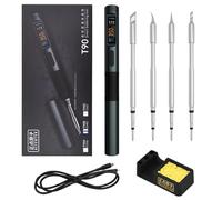 EC Buying T90B Intelligent Electric Soldering Iron Portable Constant Temp 140W with 245Type 3 Type Tip USB Type-C C2C Cable TH30 Holder Home Maintenance