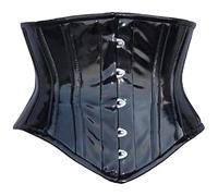 EC EXPO CITY Women Double Steel Boned Heavy Duty Underbust Waist cincher Training Shaper costume PVC Corset (6XL (For body Waist 44"-45"))