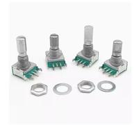 EC11 Horizontal Rotary Encoder 15mm 20mm Half Shaft With Switch 5Pcs(15mm plum)
