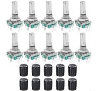 EC11 Rotary Encoder Set 10 Pcs for Reliable Performance in Robotics and Industrial Settings (Half shaft 20mm)