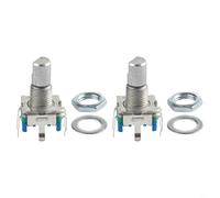 EC11 Rotary Encoder Switch 10pcs Pack with Integrated Push Button and 360 Degree Rotation, 5Pin for Smart Home and Automotive Electronics (15MM half)