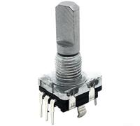 EC11 Rotary Encoder Switch with Push Button 20 Detents 5Pin Metal Shaft for Arduino Audio Control Volume Tuning Waterproof IPX7(20mm Half Shaft)