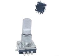 EC11 Rotary Encoder Switch with Push Button 30 Positions 5-Pin for smd Incremental Volume Control Knob for Arduino DIY Electronics Projects(17mm Half Shaft)