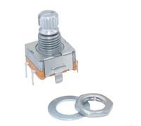 EC11 Rotary Encoder with Integrated Push Button Switch 360 Degree Rotation 30 Detent Steps for Industrial Automation Panels (Plum 11mm)