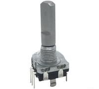 EC11 Type Encoder with Push Button and 20 Position Detents for Audio Equipment Industrial Control Panels and AV Interfaces (25mm Half Shaft)