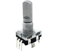 EC11 Type Encoder with Push Button and 20 Position Detents for Audio Equipment Industrial Control Panels and AV Interfaces (20mm Half Shaft)