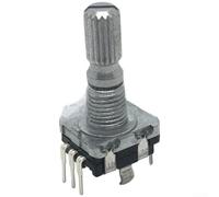 EC11 Type Encoder with Push Button and 20 Position Detents for Audio Equipment Industrial Control Panels and AV Interfaces (20mm Plum Shaft)
