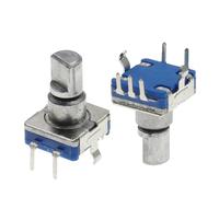 EC11s Rotary Encoder Code Switch 20 Position With Switch 5Pin Handle Length 12.5MM Half Shaft Type 1Pcs