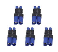 EC3 Female to EC5 Male Adapter, Wireless RC Lipo Battery Connector, Universal Plug Converter for RC Cars Airplanes Boats, Copper Contacts with Rubber Housing, 5 - Pack