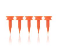 ECADDIE Orange 25mm Plastic Castle Golf Tees (100 Pack)