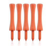ECADDIE Orange Golf Tees 70mm (100 Pack) - Bright Orange Castle Golf Tees - Durable Long Golf Tees Bamboo Castle Tees for Driver Tees - Golf Tees Wooden -Orange Tees for Driving Range Golf Tee