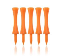 ECADDIE Orange Golf Tees 70mm (100 Pack) - Bright Orange Castle Golf Tees - Durable Long Golf Tees Plastic Driver Tees - Castle Tees Golf Accessories -Orange Tees Golf Tees Driver for Play & Practice