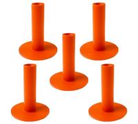 ECADDIE Rubber Golf Tees - Suitable for Driver, Fairway Woods and Irons (Orange - 70mm (Pack of 5))