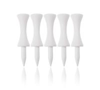 ECADDIE White Golf Tees 51mm (100 Pack) - Bright White Castle Golf Tees Plastic for Driving - Durable White Castle Tees Excellent for Driver Tees - Castle Tees Golf Accessories for Golf Gifts