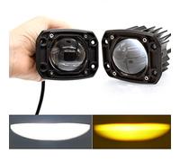 ECAHAYAKU 2pcs 3 Inch Flush Mount LED Cubes Pod Lights Off Road Driving Lights Spot Bars Fog Lamps Square Lens 8D LED Work Light for Truck Car SUV ATV UTV Boat Motorcycle