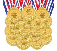 Ecally 48 Set Employee Appreciation Gifts Metal Gold Award Medal with Neck Ribbon Inspirational Gold Dot Sticker Motivational Medals Thank You Gifts for Coworker Colleague Leaving Team Building