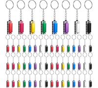 Ecally 64 Pcs Mini Harmonica Keychain for Kids Operation Christmas Favors Portable Wind Instruments 4 Holes 8 Tunes Harmonica Music Party Favors Cute Music Keychain Accessory (Multicolor)