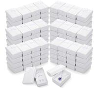 Ecally 96 Pcs Small Cardboard Jewelry Gift Boxes 2 x 3.1 x 1.1 Inches Earring Boxes for Jewelry Gift Rings Earring Necklaces (White)