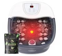ECARBME Foot Spa Bath Massager with Heat [2025 Upgraded], Vibration, Temperature Control, Jets, Bubbles, Epsom Salt, Feet Massager with 22 Massage Rollers, Foot Bath for Relaxation, Large, Grey