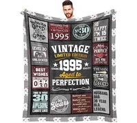 ecarco 1995 Birthday Blanket 60" x 50" - 30th Birthday Gifts for Him, Men - 30 Year Old Birthday Gifts for Men - Gift for 30 Year Old Man, Son - Gift for Mens in Their 30s