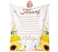 ecarco Nanny Gifts - Nanny Gifts from Grandchildren - Gifts for Nanny from Grandkids - Gift for Nanny - Gifts for The Nanny - Gifts for Nanny/Grandma Sunflower Throw Blanket 60" x 50"