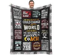 ecarco Soccer Coach Gifts for Men, Gifts for Soccer Coaches, Soccer Gifts for Coach, Soccer Coach Thank You Gift, Coach Gifts from Team Soccer, Best Soccer Coach Gift Ideas Throw Blanket 60" x 50"