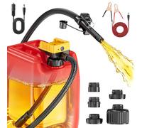 Ecarke 5GPM Cordless Fuel Transfer Pump with Auto Shut-Off&Beep Alert, Compatible with De-Walt 20V&Mil-waukee 18V Batteries, 51"Hose, Suitable for Vehicles, Outdoor Machinery(Tool Only)-Yellow