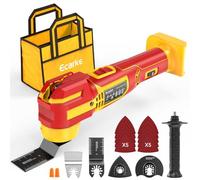 Ecarke Brushless Oscillating Multi-Tool - Compatible with De-Walt 20V Batteries, 21,000 OPM, 6-Speed Variable Control, 4.5° Cutting Angle, Multitool with LED Work Light (NO Battery)