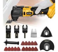 Ecarke Cordless Oscillating Multi-Tool for De Walt 20V Battery, Brushless Multitool with 6 Variable Speeds, Oscillating Tool Kit for Removing, Scraping, Cutting with 23 Accessories(NO Battery)