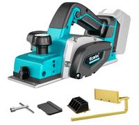 Ecarke Cordless Planer 750W for Ma Kita 18V Battery, Brushless Electric Wood Planer - 15000RPM, 82mm Width, 0-2mm Depth Adjustment - Ideal for Woodworking, Furniture and DIY Projects - NO Battery