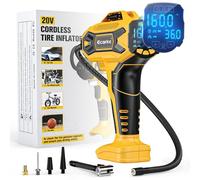 Ecarke Cordless Tire Inflator: Air Compressor for De walt 20V Battery, Max 11Bar(160 PSI)- Portable Electric Air Pump with Digital Pressure Gauge for Car, Motorcycle, Bike, Sports Ball etc(No Battery)