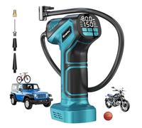 Ecarke Cordless Tyre Inflator: Air Compressor for Ma-Kita 18V Battery, Max 10 Bar- Portable Electric Air Pump with Digital Pressure Gauge for Car, Motorcycle, Bike, Sports Ball etc(Tool Only)
