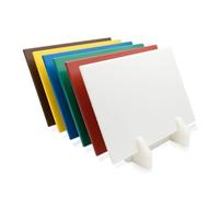 ECatering Chopping Board Pack of 6 - Including Free Stand (44 x 30 x 2.5cm) | Hard Wearing Colour Coded Catering & Working Kitchen Chopping Boards. Comes Complete with Stand.
