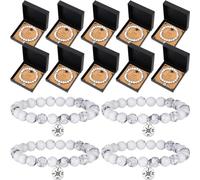 Ecation 10 Sets Graduation Gifts for Him Her 2025 Compass Bracelets Bulk with Box and Gift Message Card for Graduate Gift