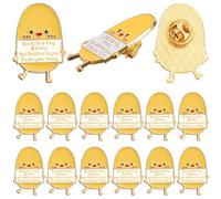 Ecation 12 Pcs Tiny Potato Enamel Pins Cute Motivational Lapel Pins with Positive Quotes, Funny Gifts for Back to School, Women, Friends, Backpacks & Jackets