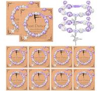 Ecation 12 Sets Dance Recital Gifts for Women Sparkly Dance Bracelets Ballerina Jewelry Team Gifts Ballet Stuff Ballerina Bracelets for Dancing Competition Prizes Ballet Dancers Friends Mate, One size