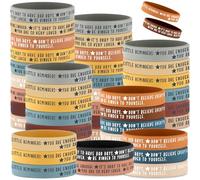 Ecation Mental Health Affirmation Rubber Bracelet, 7.95 inches, Silicone | Motivational Silicone Wristbands Back to School Positive Inspirational Gifts Mental Health Office Student Classroom Supplies