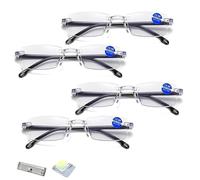 ECBLI Anti-Blue Light Presbyopia Glasses Auto Zoom Blue Light Blocking Computer Glasses for Reading, Computer or TV(4pcs)