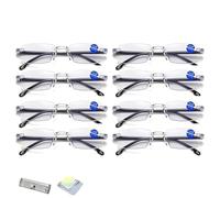ECBLI Anti-Blue Light Presbyopia Glasses Auto Zoom Blue Light Blocking Computer Glasses for Reading, Computer or TV(8pcs)