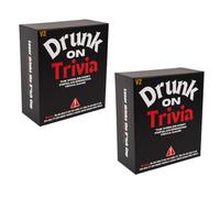 ECBLI Drunk on Trivia Version- Birthday Gift & Bachelorette Party Game with 250 Amusing Cards - Hilarious Unforgettable Drinking Card Game - Get the Party Started(2pcs)