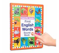 ECBLI My First English Sound Toy - 470+ Words, 21 Themes, Fun Word Game, Alphabet Sound Book, Press To Learn Phonics, Interactive Musical Book, For Educational Language, School Education(0-6y)