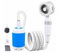 ECBLI Portable Camping Shower Pump-Rechargeable Outdoor Shower Head Sprayer, Pumps Water From Bucket, Electric Showerhead With Hose, Off Grid Showers System With Heater, Ducha Portatil