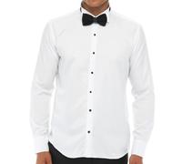 Ecca Men's Wing Collar Shirt Tuxedo White Double Cuff Dinner Classic - 3XL