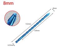 Eccentric Drill Bit for Glass Tile and Rock Slab, 6-12mm Triangle Alloy Steel Bit with Hex Shank 6.35mm, Self-Centering Design for Drilling Tiles Wood Foam Bricks, 1pc